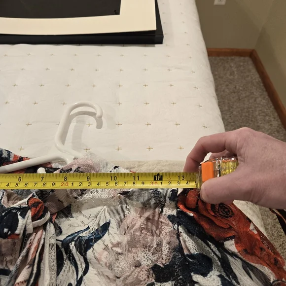 Gracia Floral Outfit Puff Sleeve Blouse & Skirt - Red, Black, White - Picture 8 of 16